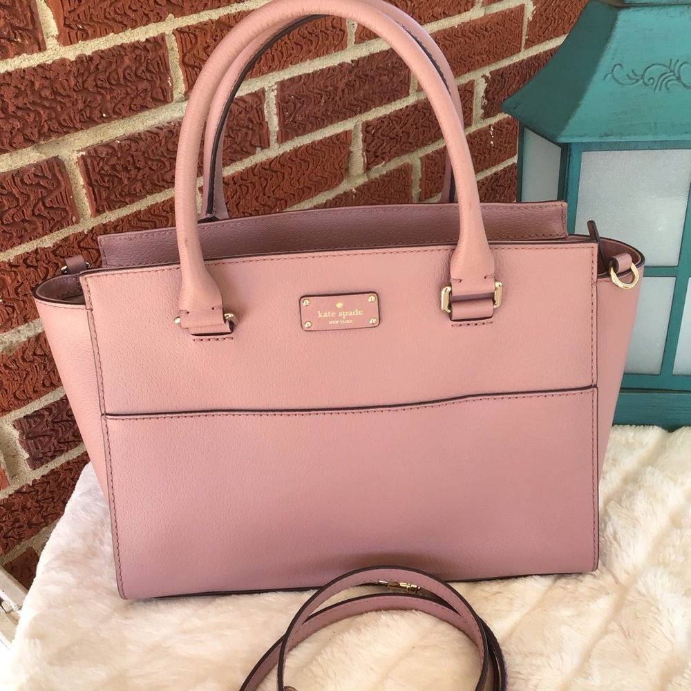 Kate spade mauve pink leather satchel
